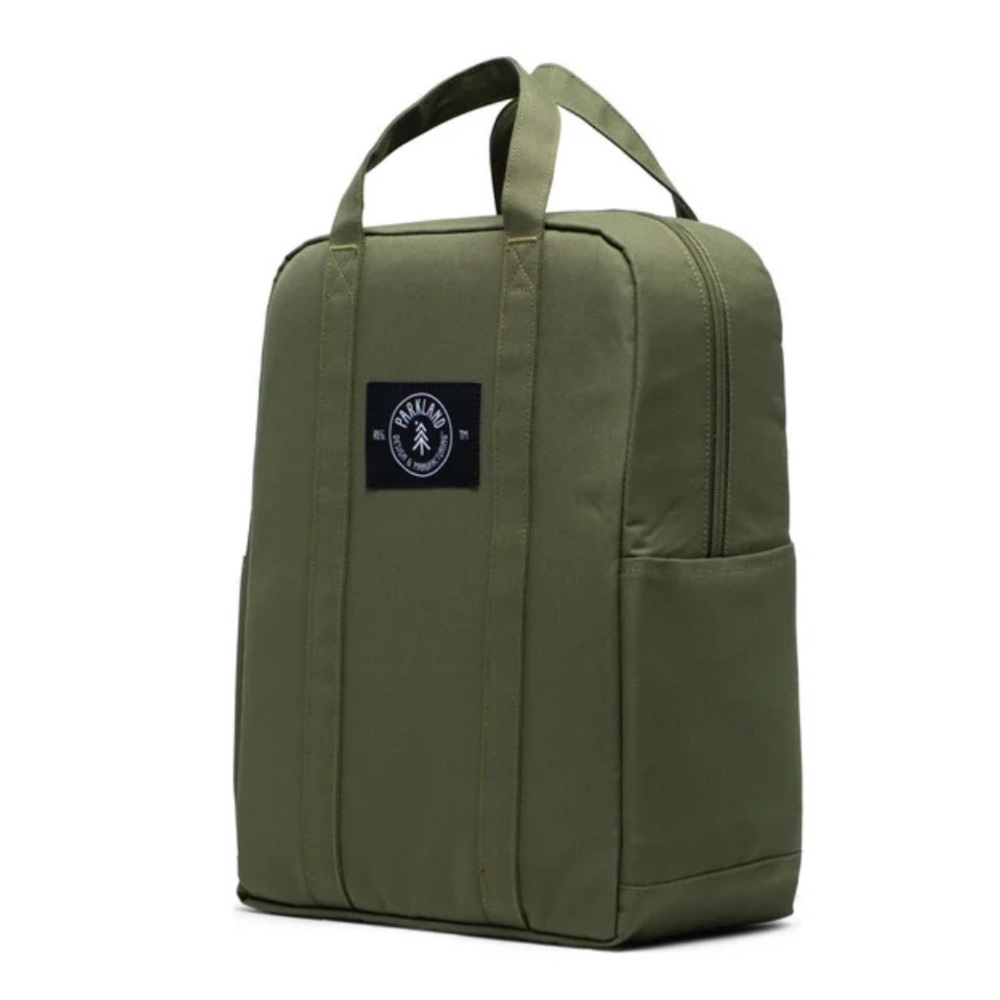 Parkland NEW Remy Backpack in Army Green Sustainable Material - Picture 2 of 10